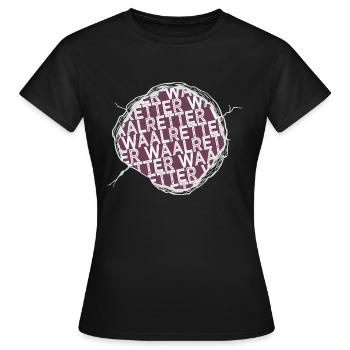 apnoe fußspuren geschenkidee geek tierrecht kuh - Frauen T-Shirt - Schwarz - Vorne - AI Model Female 172 dark (172cm)