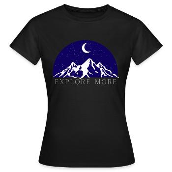 Explore more - T-shirt Femme - noir - Devant - AI Model Female 172 dark (172cm)