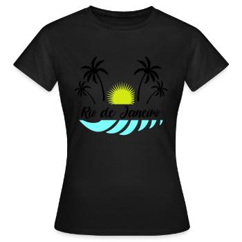 rio de janeiro - Frauen T-Shirt - Schwarz - Vorne - AI Model Female 172 dark (172cm)