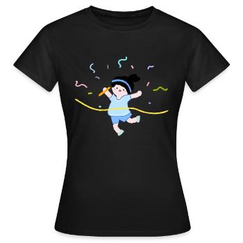 Course à pied - T-shirt Femme - noir - Devant - AI Model Female 172 dark (172cm)