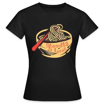 NOUILLES - T-shirt Femme - noir - Devant - AI Model Female 172 dark (172cm)