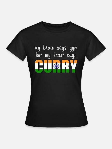 My heart says Curry - Women's T-Shirt - black