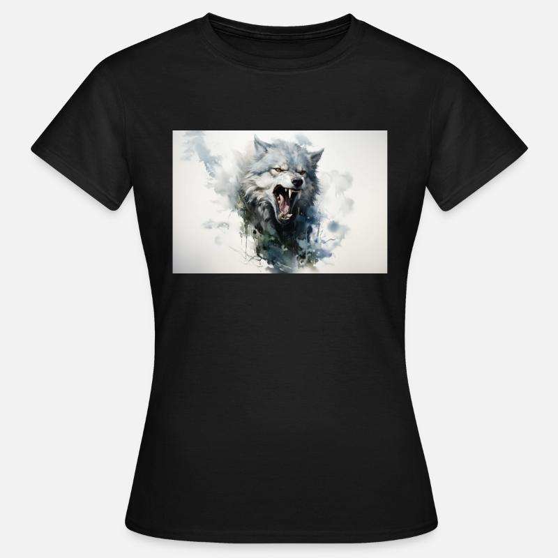 Bozkurt - grey wolf abstract - Women's T-Shirt - black