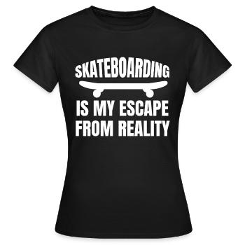 Skateboard Skating Skate Fan Skater Skateboarding - T-shirt Femme - noir - Devant - AI Model Female 172 dark (172cm)