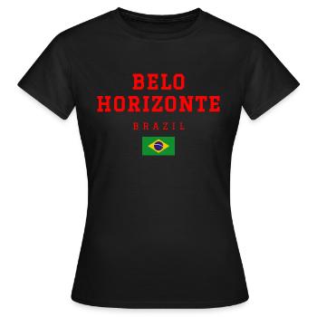 Belo Horizonte Brasilien - Frauen T-Shirt - Schwarz - Vorne - AI Model Female 172 dark (172cm)