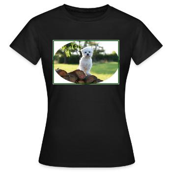 Malteser - Frauen T-Shirt - Schwarz - Vorne - AI Model Female 172 dark (172cm)