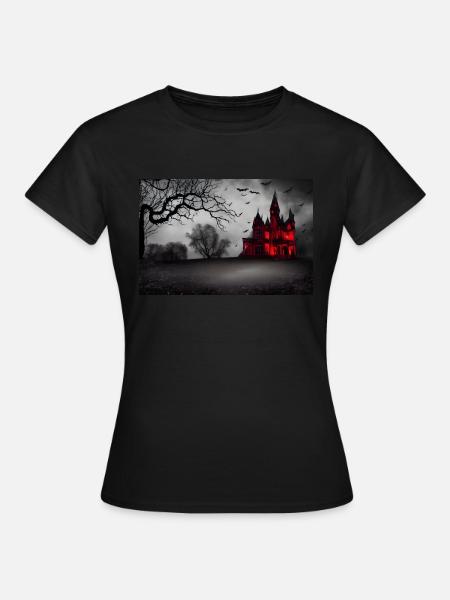 Halloween-Haus - Frauen T-Shirt - Schwarz