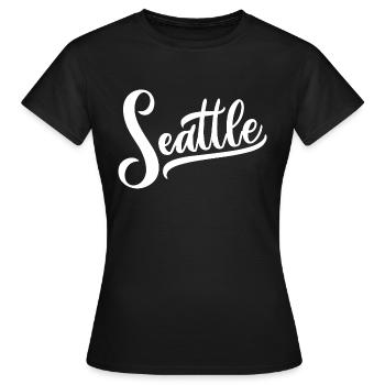 Seattle - T-shirt Femme - noir - Devant - AI Model Female 172 dark (172cm)
