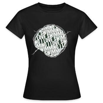 birthday present idea awesome swimmer - Frauen T-Shirt - Schwarz - Vorne - AI Model Female 172 dark (172cm)