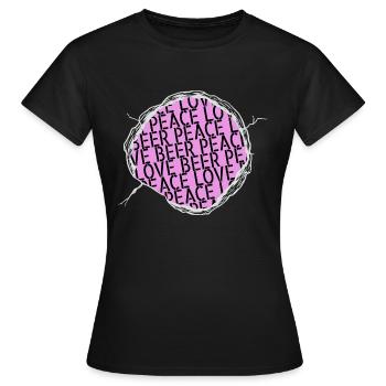 Global Peace Brewery Humour Happy Sorority Liqueur - T-shirt Femme - noir - Devant - AI Model Female 172 dark (172cm)