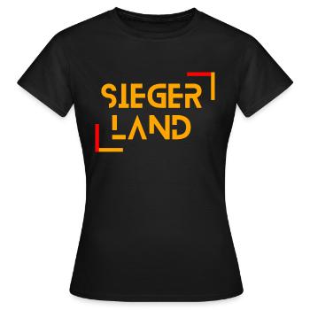 Siegerland - das modische Siegerland Design -- SI - Frauen T-Shirt - Schwarz - Vorne - AI Model Female 172 dark (172cm)