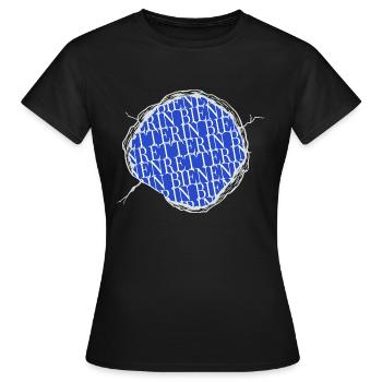 bienen lieben weihnachten freund spruch katze - Frauen T-Shirt - Schwarz - Vorne - AI Model Female 172 dark (172cm)