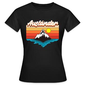 Sunset Ausländer - Frauen T-Shirt - Schwarz - Vorne - AI Model Female 172 dark (172cm)