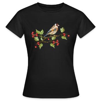 Bunter Vogel - Frauen T-Shirt - Schwarz - Vorne - AI Model Female 172 dark (172cm)