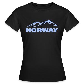 NORWAY - Frauen T-Shirt - Schwarz - Vorne - AI Model Female 172 dark (172cm)