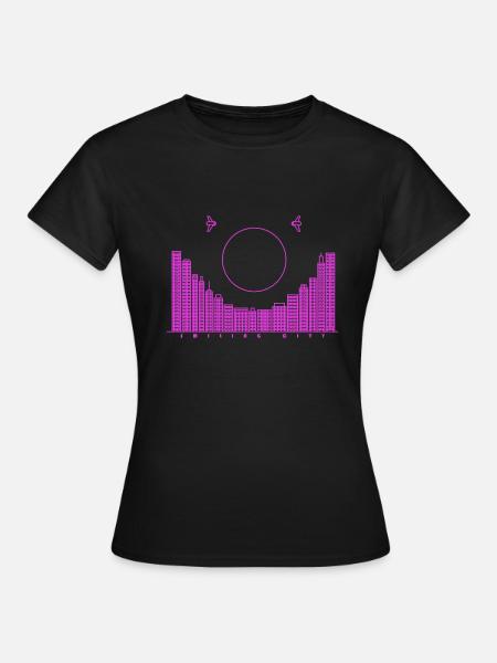 SmilingCity - lila Version - Frauen T-Shirt - Schwarz