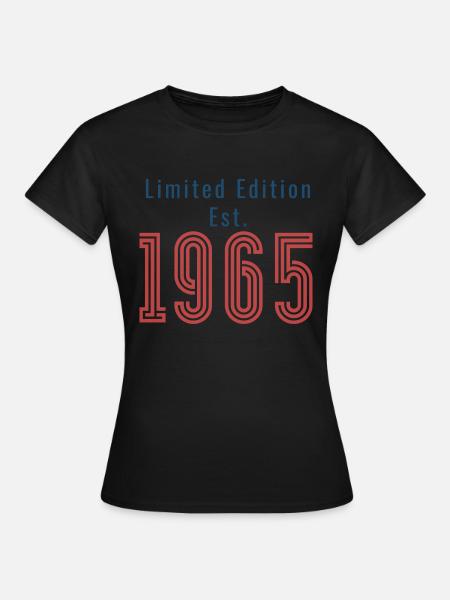 Limited Edition 1965 Birthday - Women's T-Shirt - black