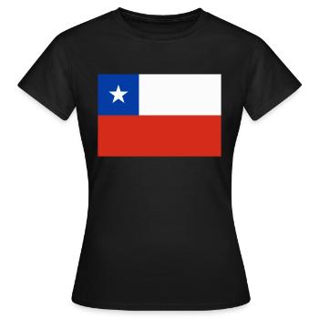 Chili flag / Drapeau Chili - Women's T-Shirt - black - Front - AI Model Female 172 dark (172cm)