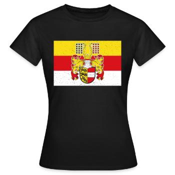 Drapeau des armoiries de la Carinthie Autriche - T-shirt Femme - noir - Devant - AI Model Female 172 dark (172cm)