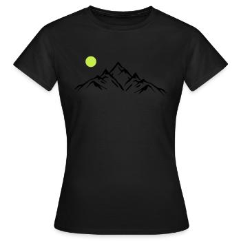 Montagnes - T-shirt Femme - noir - Devant - AI Model Female 172 dark (172cm)