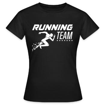 Équipe de course à pied - T-shirt Femme - noir - Devant - AI Model Female 172 dark (172cm)