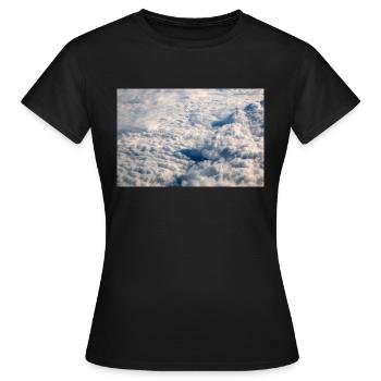 Formations nuageuses et Alpes près de la Zugspitze - T-shirt Femme - noir - Devant - AI Model Female 172 dark (172cm)