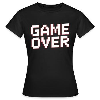 GAME OVER - Women's T-Shirt - black - Front - AI Model Female 172 dark (172cm)