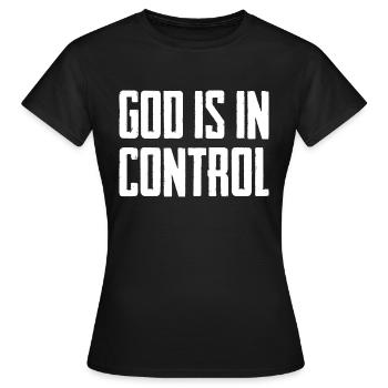 Dieu est aux commandes - T-shirt Femme - noir - Devant - AI Model Female 172 dark (172cm)