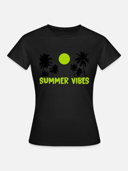 summer vibes - Frauen T-Shirt - Schwarz