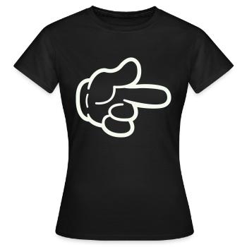 Bande dessinée à la main - T-shirt Femme - noir - Devant - AI Model Female 172 dark (172cm)