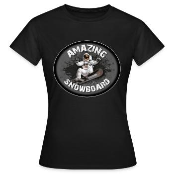 PLANCHE À NEIGE INCROYABLE - T-shirt Femme - noir - Devant - AI Model Female 172 dark (172cm)