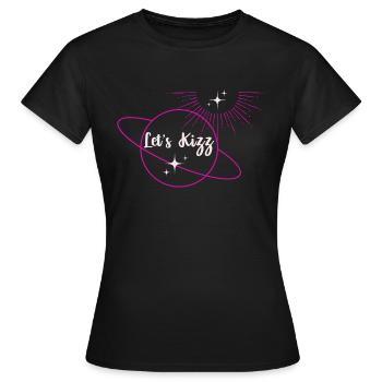 Let’s Kizz - Danse Kizomba - T-shirt Femme - noir - Devant - AI Model Female 172 dark (172cm)