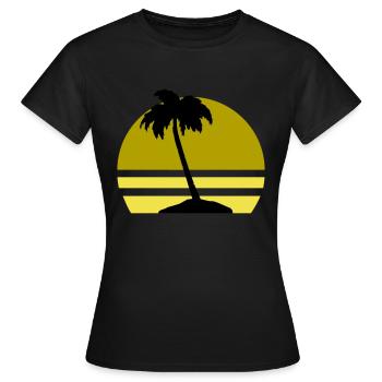 Palm Island - Women's T-Shirt - black - Front - AI Model Female 172 dark (172cm)