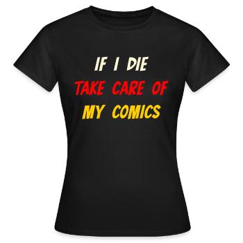 Comic Collectors and Comic Book Reader Lover Funny - Women's T-Shirt - black - Front - AI Model Female 172 dark (172cm)