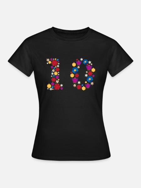 Flowers 10 - Frauen T-Shirt - Schwarz