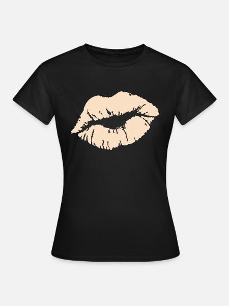 kuss - Frauen T-Shirt - Schwarz