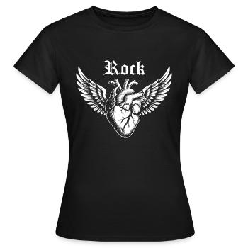Fels Herz - Frauen T-Shirt - Schwarz - Vorne - AI Model Female 172 dark (172cm)