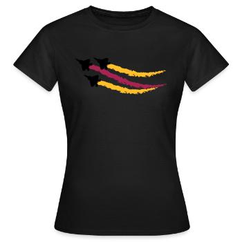 F22 Raptor - T-shirt Femme - noir - Devant - AI Model Female 172 dark (172cm)