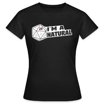 « Je suis un naturel 20 » - T-shirt Femme - noir - Devant - AI Model Female 172 dark (172cm)