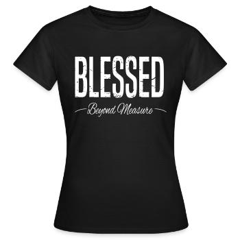 BÉNÉDICTION Beyond Measure grunge - T-shirt Femme - noir - Devant - AI Model Female 172 dark (172cm)