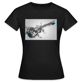 Electro Guitar - Frauen T-Shirt - Schwarz - Vorne - AI Model Female 172 dark (172cm)
