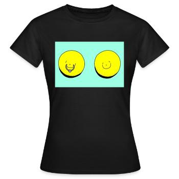 zitrone piercing tuerkis - Frauen T-Shirt - Schwarz - Vorne - AI Model Female 172 dark (172cm)