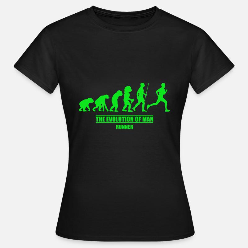 Läufer Evolution Läufer - Frauen T-Shirt - Schwarz