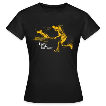 Table Tennis - Each Ball Counts - Women's T-Shirt - black - Front - AI Model Female 172 dark (172cm)