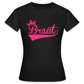 Braut - Frauen T-Shirt - Schwarz - Vorne - AI Model Female 172 dark (172cm)