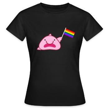 Drapeau arc-en-ciel - T-shirt Femme - noir - Devant - AI Model Female 172 dark (172cm)