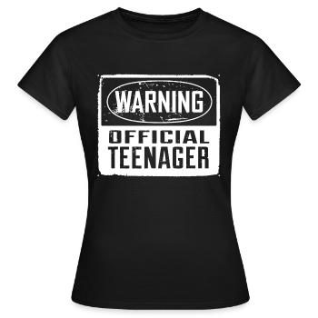 adolescent - T-shirt Femme - noir - Devant - AI Model Female 172 dark (172cm)