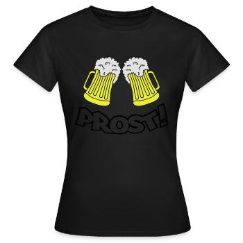 prost - Frauen T-Shirt - Schwarz - Vorne - AI Model Female 172 dark (172cm)