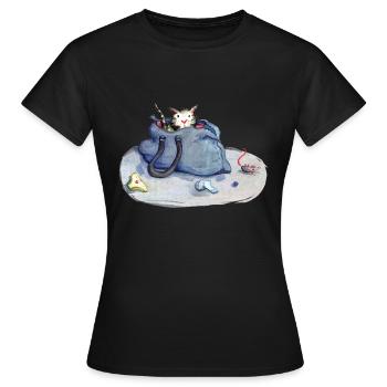Verstecken - Frauen T-Shirt - Schwarz - Vorne - AI Model Female 172 dark (172cm)