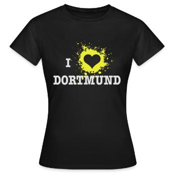 I Love Dortmund - T-shirt Femme - noir - Devant - AI Model Female 172 dark (172cm)